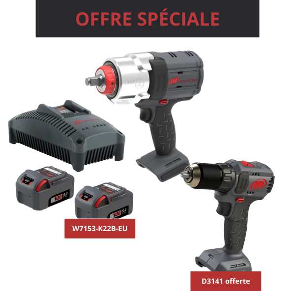 Offre spéciale : Clé à chocs W7153-K22B-EU + Perceusse-visseuse D3141 Ingersoll Rand