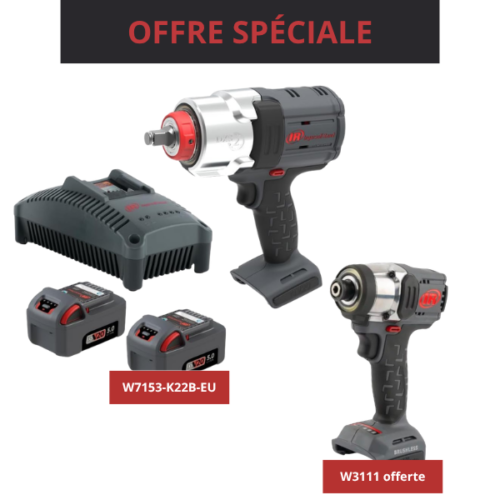 Offre spéciale : Clé à chocs W7153-K22B-EU + Visseuse à chocs W3111 Ingersoll Rand